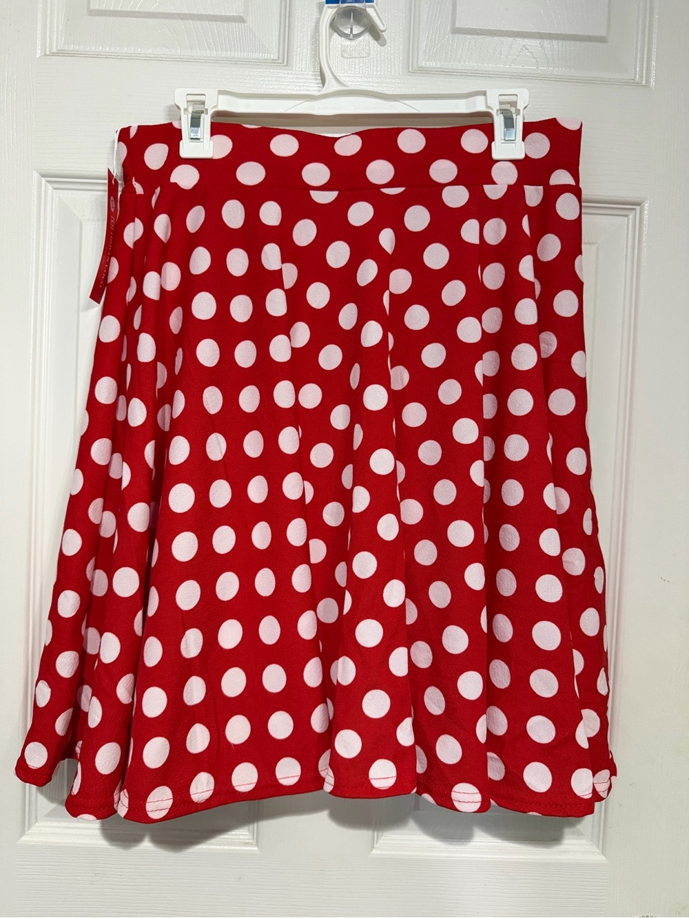 Red Polka Dot A-Line Skirt - Women - Picture 2 of 4